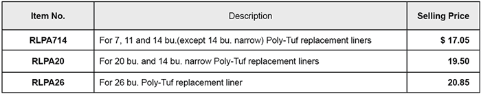 Poly Tuf Feed Cart Adaptor Kit price list