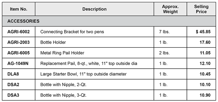 calf-pen systems price list