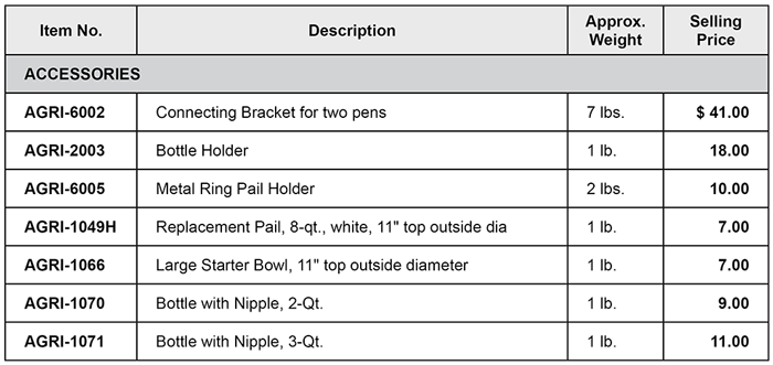 calf-pen systems price list