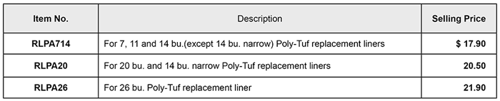 Poly Tuf Feed Cart Adaptor Kit price list